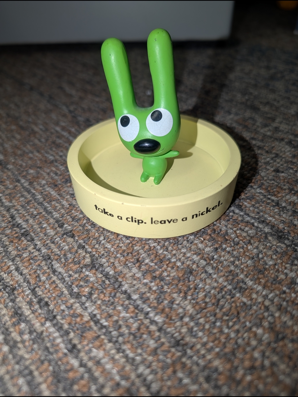 Green Bunny Paperclip Holder